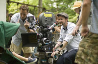 Patrick Wilson and director Todd Field on the set of "Little Children."