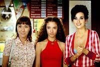 Lola Duenas as Sole, Yohana Cabo as Paula and Penelope Cruz as Raimunda in "Volver."