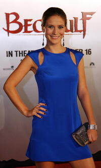Actress Charlotte Salt at the L.A. premiere of "Beowulf."