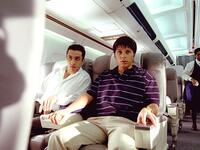 Lewis Alsamari as hijacker Saeed Al Ghamdi and Jamie Harding as hijacker Ahmed Al Nami on United Airlines Flight 93.