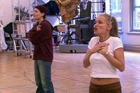 Idina Menzel and Kristin Chenoweth rehearse for "Wicked" in "ShowBusiness: The Road to Broadway."