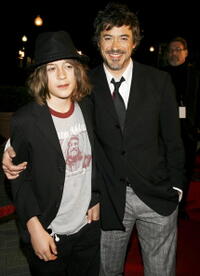 Actor Robert Downey Jr. and his son Indio at the L.A. premiere of "Zodiac."