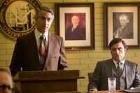 President Dedmon (David Strathairn) and University board member Paul Griffen (Ian McShane) in "We Are Marshall."