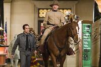 Ben Stiller, Robin Williams and his steed in "Night at the Museum."