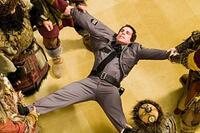 Ben Stiller, nearly pulled apart, in "Night at the Museum."
