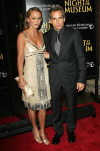 Couple Ben Stiller and Christine Taylor at the N.Y. premiere of "Night at the Museum."