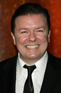 Ricky Gervais, creator of television's "The Office," at the N.Y. premiere of "Night at the Museum."