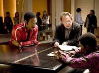 Eddie Murphy, Bill Condon and Keith Robinson on set of "Dreamgirls."