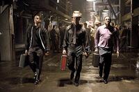 Keith Robinson as C.C., Jamie Foxx as Curtis and Hinton Battle as Wayne in "Dreamgirls."