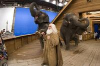 Steve Carell on the set of "Evan Almighty."