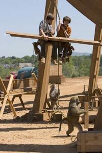 Johnny Simmons and Graham Phillips in "Evan Almighty."