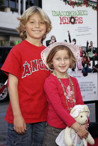 Actors Shane and Mikaila Baumel at the Hollywood premiere of "Unaccompanied Minors."