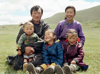 The Bathuluun family, Mongolian nomads, in "The Cave of the Yellow Dog."