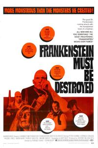 Poster art for "Frankenstein Must Be Destroyed."