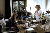 Kate Winslet and director/writer/producer Nancy Meyers on the set of "The Holiday."