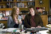 Miles (Jack Black) plays some theme music for Iris (Kate Winslet) in "The Holiday."