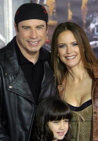 John Travolta with wife Kelly Preston and daughter at the Hollywood premiere of "Wild Hogs"