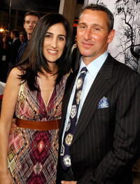 Producers Jennifer Gibgot and Adam Shankman at the Hollywood premiere of "Premonition."