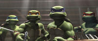 Leonardo, Michelangelo, Donatello and Raphael in "Teenage Mutant Ninja Turtles."