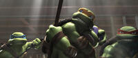 Leonardo, Michelangelo, Donatello and Raphael in "Teenage Mutant Ninja Turtles."