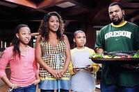 Aleisha Allen, Nia Long, Philip Bolden and Ice Cube in "Are We Done Yet?"