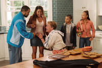 Ice Cube, Nia Long, John C. McGinley, Philip Bolden and Aleisha Allen in "Are We Done Yet?"
