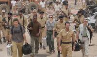 Jamie Foxx, Jennifer Garner and Ashraf Barhoum in "The Kingdom."