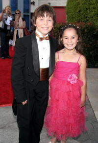Actors Cole Morgen and Shelby Adamowsky at the L.A. premiere of "I Now Pronounce You Chuck and Larry."