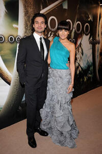 Actors Steven Strait and Camilla Belle at the Madrid premiere of "10,000 B.C." 