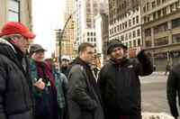 Matt Damon and director Paul Greengrass on the set of "The Bourne Ultimatum."