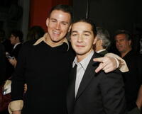 Actors Channing Tatum and Shia LaBeouf at the Hollywood premiere of "Disturbia."
