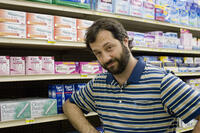 Judd Apatow on the set of "Knocked Up."