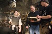 Alex Etel and director Jay Russell on the set of "The Water Horse: Legend of the Deep."