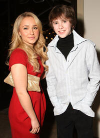 Actors Hayden Panettiere and Freddie Highmore at the L.A. premiere of "The Spiderwick Chronicles."
