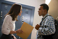 Hilary Swank and Mario in "Freedom Writers."