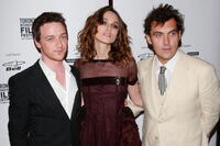"Atonement" stars James McAvoy, Keira Knightley and director Joe Wright at the premiere during the Toronto International Film Festival 2007.