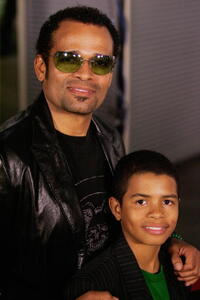 Mario Van Peebles and his son Mandela at the Los Angeles premiere of the film "I Think I Love My Wife"