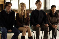James McAvoy, Alice Eve, Benedict Cumberbatch and Elaine Tan portray teammates preparing for a quiz show in "Starter for 10."