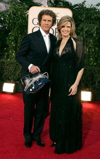 "Blades of Glory" star Actor Will Ferrell and Viveca Paulin at the 64th annual Golden Globe Awards.