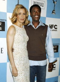"Reign Over Me" star Don Cheadle and Felicity Huffman at the nominations for the 2007 Film Independent's Spirit Awards in L.A.