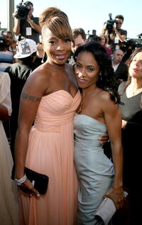 "Reign Over Me" star Jada Pinkett Smith and Mary J. Blige at the 38th annual NAACP Image Awards in L.A.