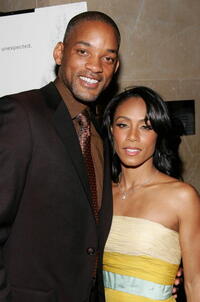 Will Smith and Jada Pinkett Smith at the New York premiere of "Reign Over Me" 