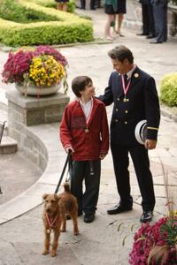 Fire chief Connor (Bruce Greenwood), his son Shane (Josh Hutcherson) and Rex are newly medaled heroes in "Firehouse Dog."