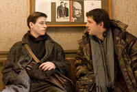 Gaspard Ulliel and director Peter Webber on the set of "Hannibal Rising."