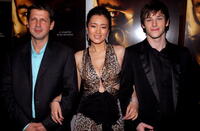 Director Peter Webber, actress Gong Li and actor Gaspard Ulliel at the N.Y. premiere of "Hannibal Rising."