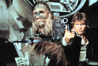 
	Chewbacca and Han Solo in 'Star Wars'

