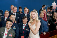 
	Brie Larson with Air Force service members
