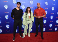 
	Noah Centineo, Quintessa Swindell and Dwayne Johnson
