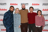 
	Himesh Patel, Sarah Goldberg, Evan Twohy, Steven Yeun and Christina Oh
