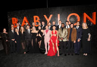 
	The cast of 'Babylon' and Paramount Pictures executives
